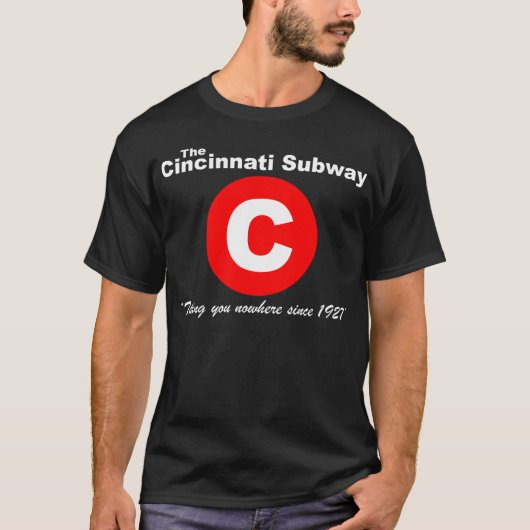 Cincinnati-Untergrundbahn-T - Shirt (Schwarzes) (Vorderseite)