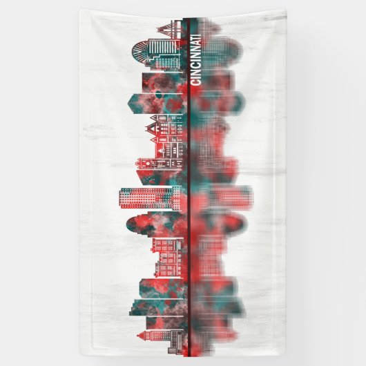 Cincinnati USA Skyline Banner (Vertikal)