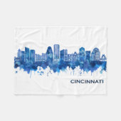 Cincinnati USA Skyline Blue Fleecedecke (Vorderseite (Horizontal))