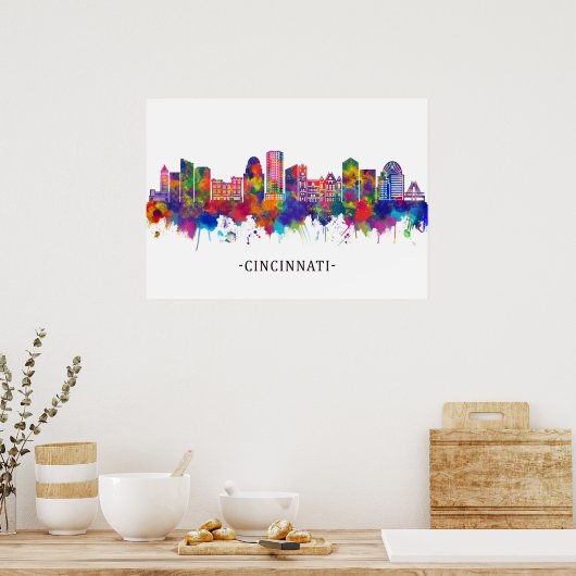 Cincinnati USA Skyline Poster (Küche)