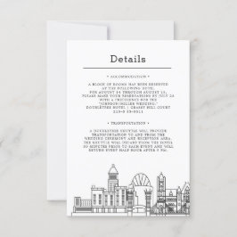 Cincinnati Wedding | Gast Details Einladung