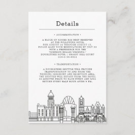 Cincinnati Wedding | Gästebuch Begleitkarte