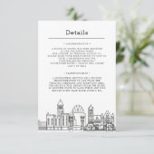 Cincinnati Wedding | Gästebuch Begleitkarte (Stehend Vorderseite)