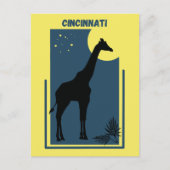 Cincinnati Zoo Ohio Vintage Giraffe Postkarte (Vorderseite)