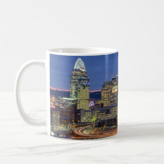 Cincinnatiskyline-Tasse Kaffeetasse (Links)