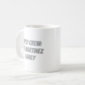 Cinco Crew Personalisiert Familienname Kaffeetasse (Vorderseite Links)