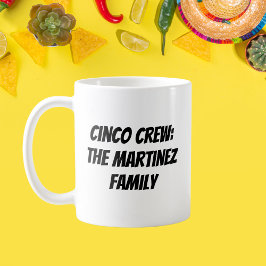Cinco Crew Personalisiert Familienname Kaffeetasse