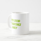 Cinco Crew Personalisiert Familienname Kaffeetasse (Vorderseite Links)