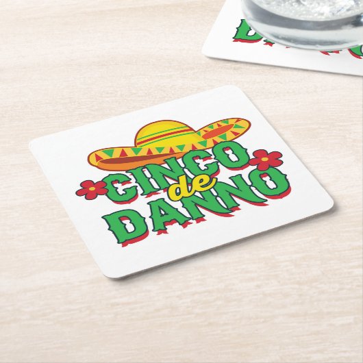 Cinco de Danno Fiest Square Paper Untersetzer (angewinkelt)