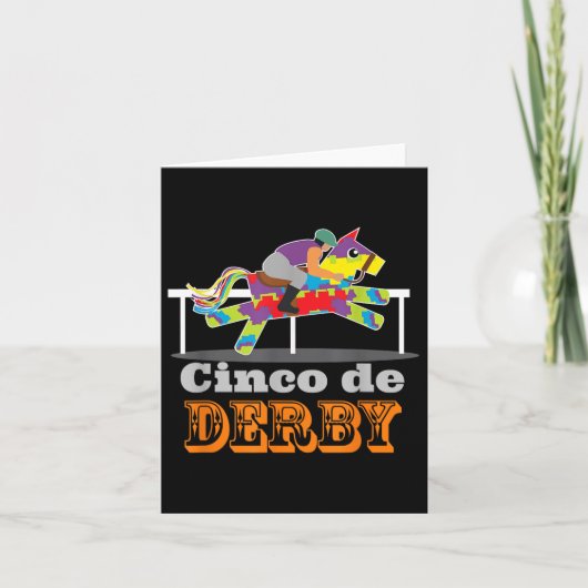 Cinco De Derby Niedlich Racing Cinco De Mayo Equ Karte (Vorderseite)