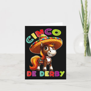 Cinco De Derby Party Racing Poncho Sombrero Karte