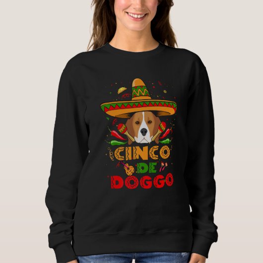 Cinco De Doggo Beagle Dog Cinco De Mayo Sweatshirt (Vorderseite)