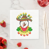 Cinco De Doggo Funny Alaskan Malamute Dog für Serviette (Beispiel)