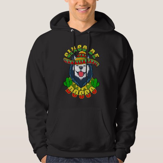 Cinco de Doggo Funny Siberian Husky Dog for Cinco  Hoodie (Vorderseite)