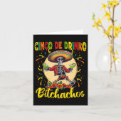 Cinco De Drinko Achos Cinco De Mayo Drink Funny Karte (Gelbe Blume)