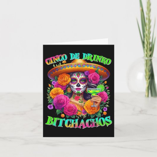 Cinco De Drinko Achos Cinco De Mayo Drinking Mexik Karte (Vorderseite)