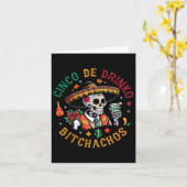 Cinco De Drinko Achos Funny Cinco De Mayo Drinks Karte (Gelbe Blume)