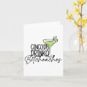 Cinco De Drinko Achos Funny Cinco De Mayo Drinks Karte (Gelbe Blume)