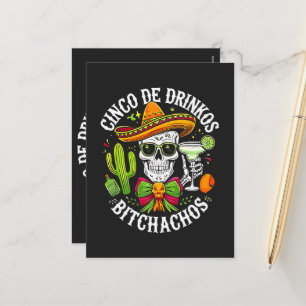 Cinco De Drinko Bitchachos Feiertagspostkarte