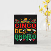 Cinco De Drinko Cinco De Mayo Funny 1 Karte (Gelbe Blume)