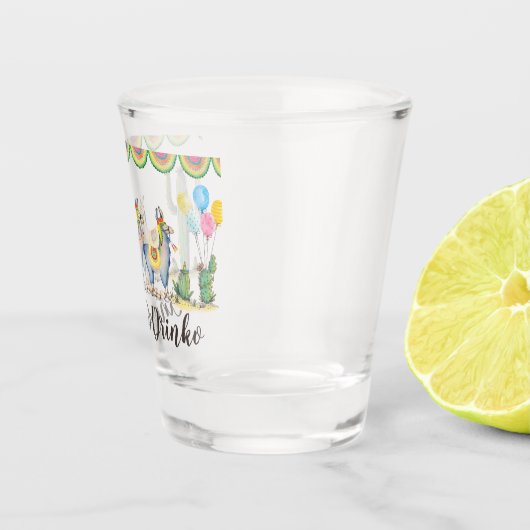 ‚Cinco De Drinko‘ | Fiesta Llama Schnapsglas (Rechts)