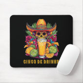 Cinco De Drinko Funny Cinco De Mayo Party Drinks Mousepad (Mit Mouse)