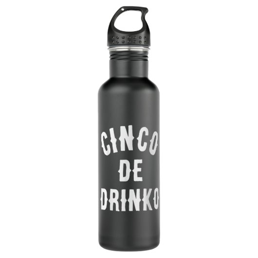 Cinco De Drinko Funny Mexican Drinking Gift Idee Edelstahlflasche (Vorderseite)