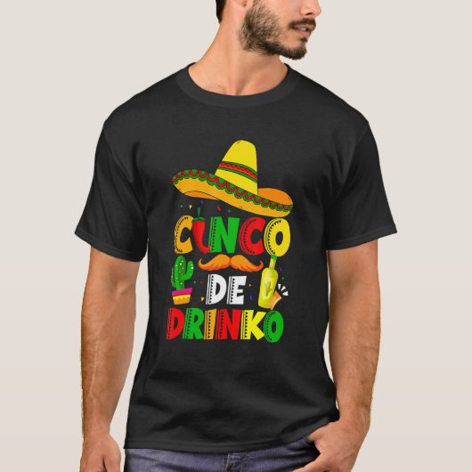 Cinco De Drinko Margarita Sombrero Mexican Cinco D T-Shirt (Vorderseite)