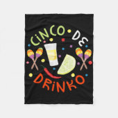 Cinco De Drinko Shirt Männer Frauen Cinco De Mayo  Fleecedecke (Vorderseite)