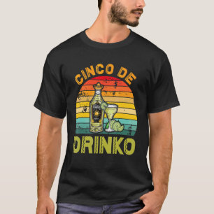 Cinco De Drinko Vintage Cinco De Mayo Mexiko-Party T-Shirt