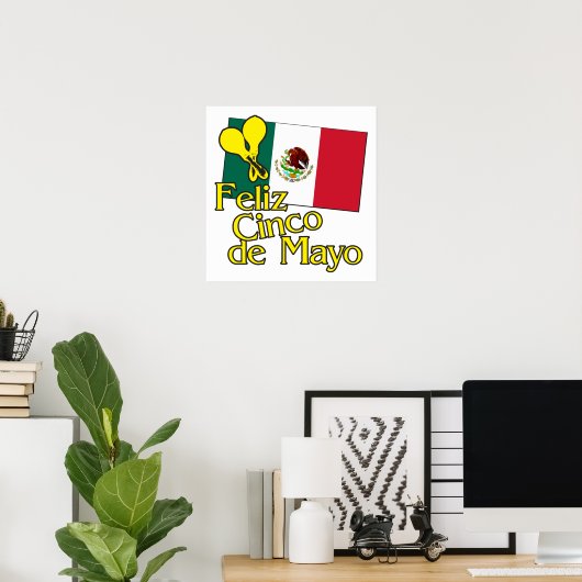 Cinco de Flag Poster (Heimbüro)
