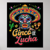 Cinco De Lucha, Luchador, Lucha Libre, Funny Cinco Poster (Vorne)