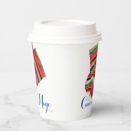 Cinco de May Sarape 8oz Paper Cup Pappbecher (Links)