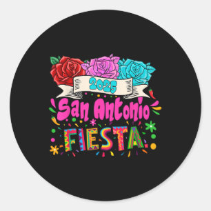 Cinco De Mayo 2025 Fiesta Squad Fiesta San Antonio Runder Aufkleber