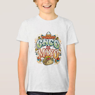 Cinco De Mayo 2025 Mexikanisches Party Taco Sombre Tri-Blend Shirt