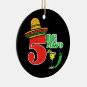 Cinco De Mayo 5 Cinco De Mayo Mexican Fiesta Keramik Ornament (Rechts)