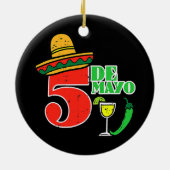 Cinco De Mayo 5 Cinco De Mayo Mexican Fiesta Keramik Ornament (Hinten)