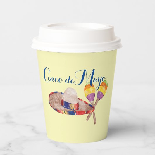 Cinco de Mayo 8oz Paper Cup, Lid Pappbecher (Vorderseite)