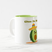 Cinco De Mayo Avocado Zweifarbige Tasse (Vorderseite Links)