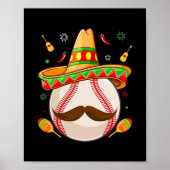 Cinco De Mayo Baseball Mama Mexican Fiesta Poster (Vorne)