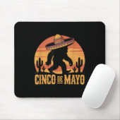 Cinco De Mayo Bigfoot Sombrero Wüste Sunset Mousepad (Mit Mouse)