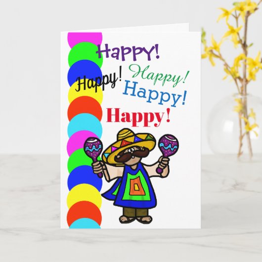 Cinco de Mayo Birthday Card Karte (Gelbe Blume)