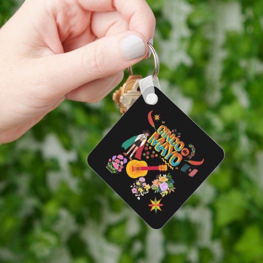 Cinco De Mayo black Schlüsselanhänger (Hand)