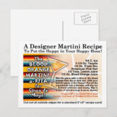 Cinco de Mayo Blood Orange Martini Postkarte (Vorne/Hinten)