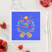 Cinco De Mayo Blume und Gitarren Serviette (Beispiel)