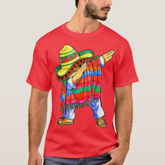 Cinco de Mayo Boys Men Sombrero Dab Dabbing Mexica T-Shirt