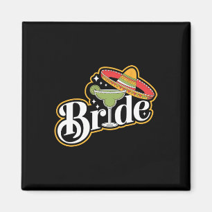 Cinco De Mayo Bride Sombrero Margarita Party Mexik Magnet
