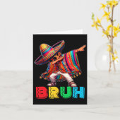 Cinco De Mayo Bruh Dabbing Mexican Boy Poncho Kids Karte (Gelbe Blume)