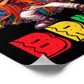 Cinco De Mayo Bruh Dabbing Mexican Boy Poncho Kids Poster (Ecke)