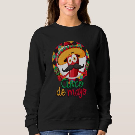 Cinco De Mayo Burritos Mexico Tacos and Avocado 1 Sweatshirt (Vorderseite)